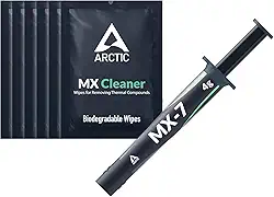 ARCTIC MX-7 (4 g, incluindo MX-Cleaner) - Pasta térmica de desempenho máximo para CPUs, consoles, placas gráficas, laptops, condutividade térmica muito alta, longa durabilidade, não condutor, não