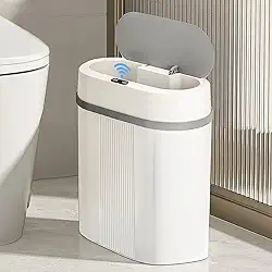 Lixeira 7 litros automática recarregável e sensor inteligente de aproximação para abrir e fechar