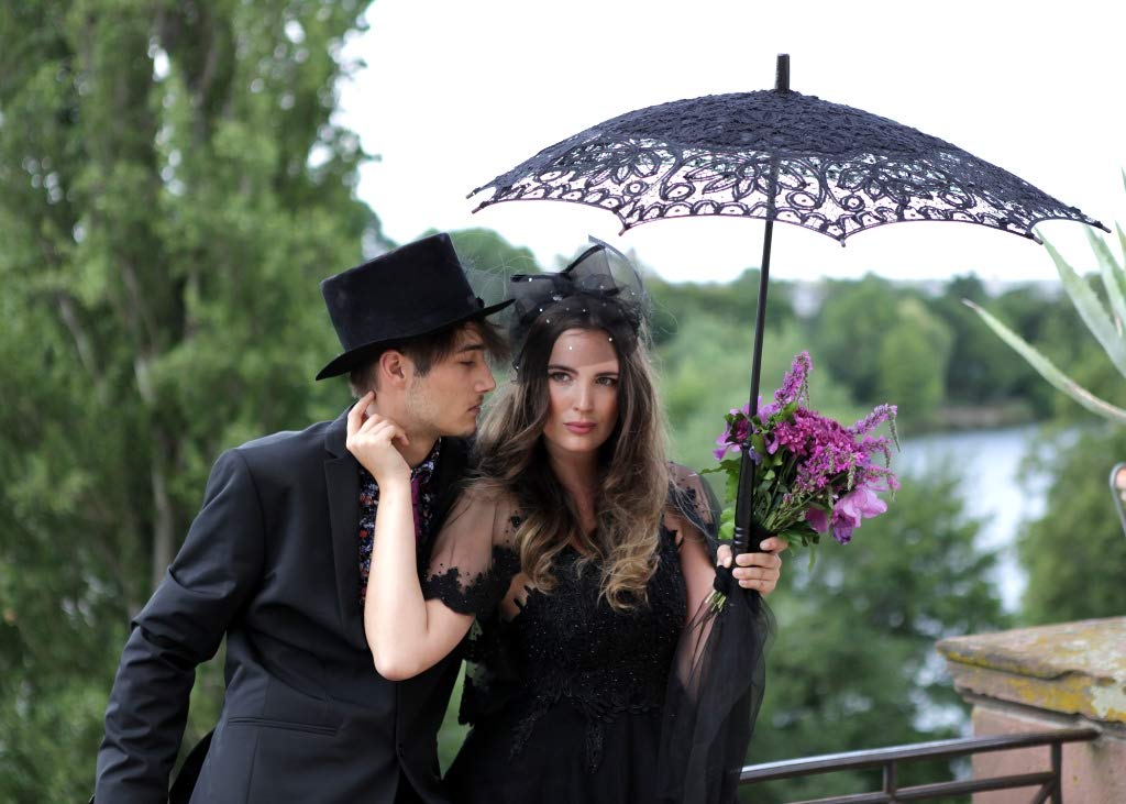 VON LILIENFELD Sombrilla Encaje Boda Nupcial Parasol Decoración Mujer Vivienne