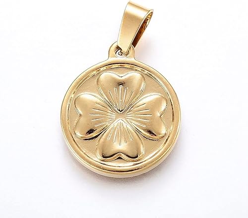 Miniatura 1 de Beadthoven - 20 dijes de acero inoxidable para medalla de San Benito, colgantes redondos planos de San Benito, colgantes de protección contra el mal