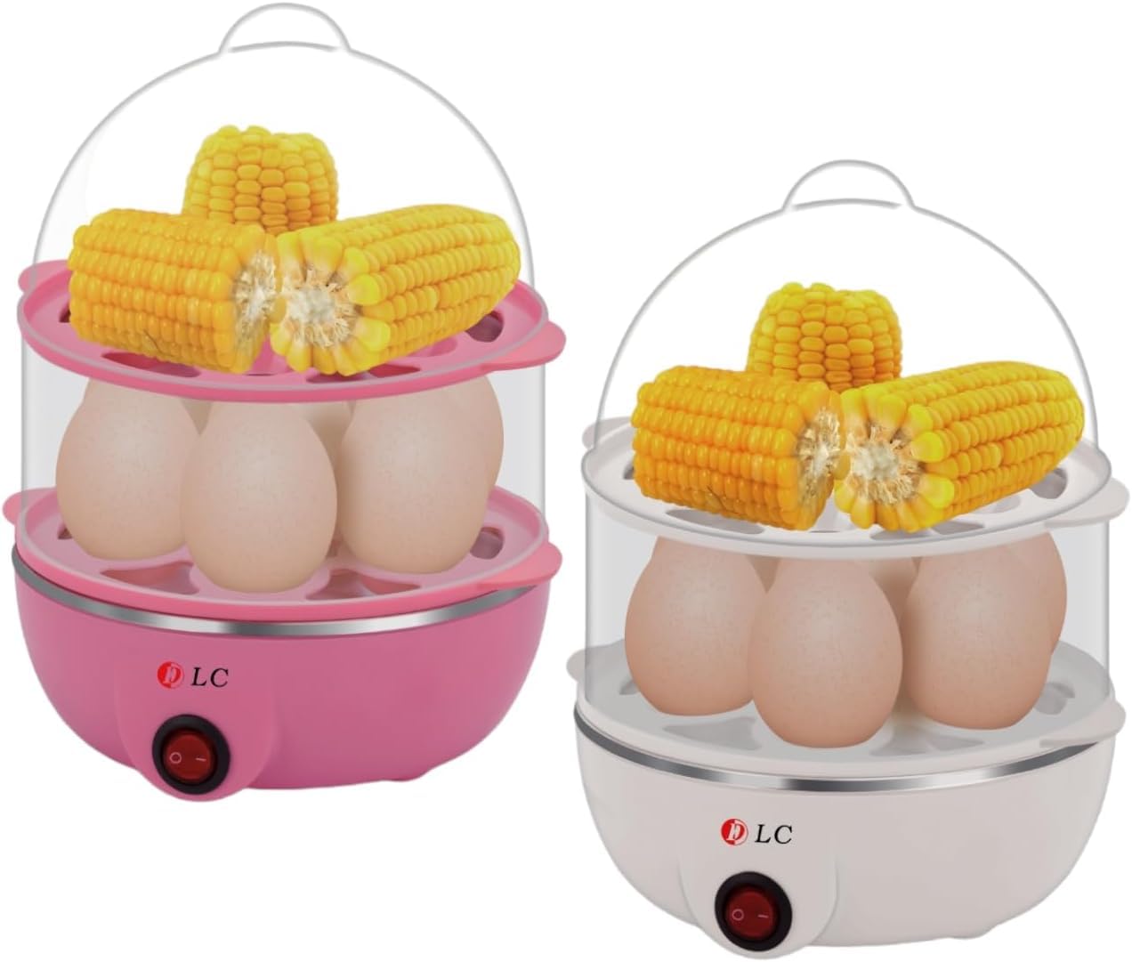 DLC Electric Egg Steaming/Boiling Device 14 Eggs Capacity MultiColour 350 Watt DLC-3120