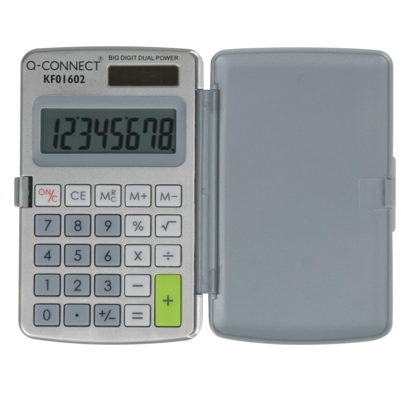 Q-Connect 8-Digit Pocket Calculator Extra Large Display 99 x 58 x 6 mm KF01602