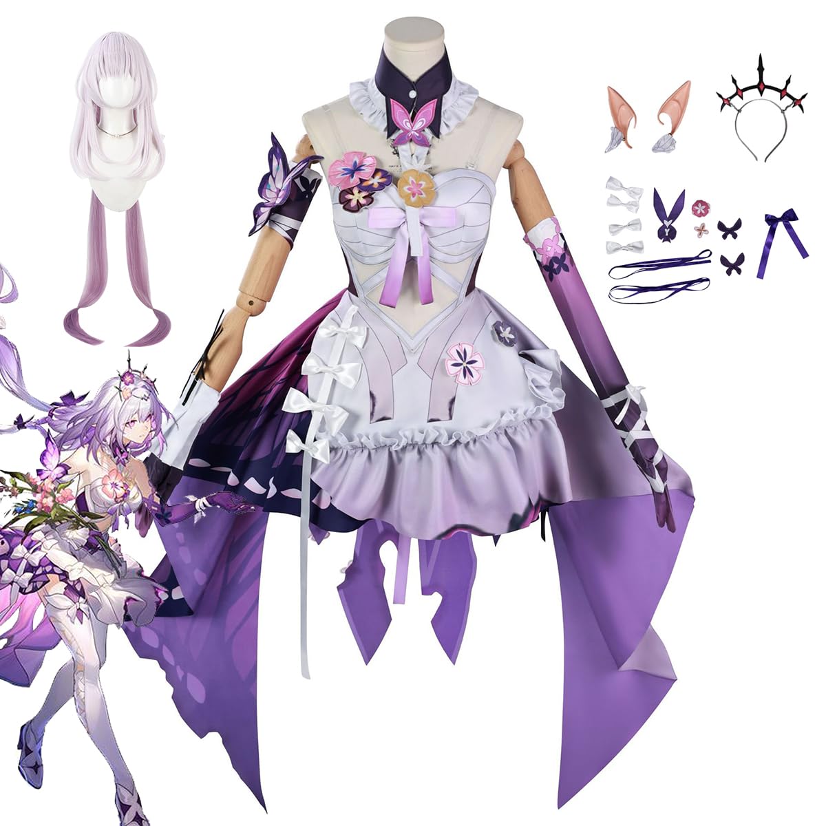 崩壊スターレイル キャストリス 衣装 M+セット済オーダーウィッグ+靴 三分妄想 崩壊スターレール コスプレ キャストリス 衣装 ※ウィッグ 靴