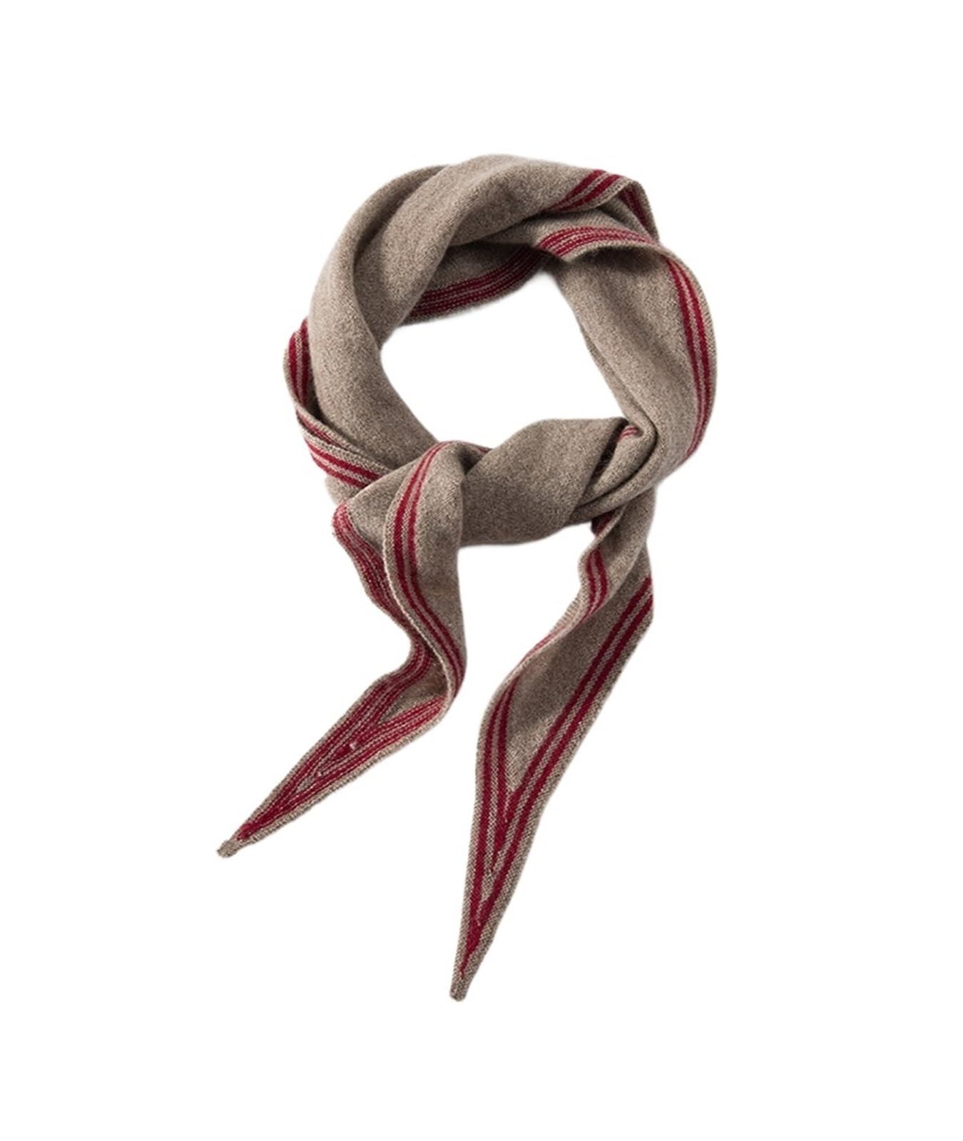 Sciarpa Triangolare in Cashmere da Donna, Piccolo Scialle, Scaldacollo, con Applicazioni a Righe, Primaverile, Multiuso, in Pashmina, Morbida Maglia