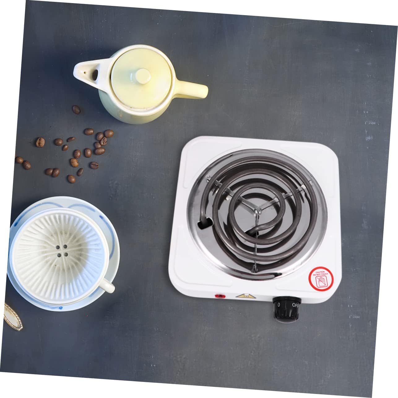 Mobestech 1000w Electric Stove Practical Single Burner Heater for Quick Heating Lightweight Portable Design for Home Camping