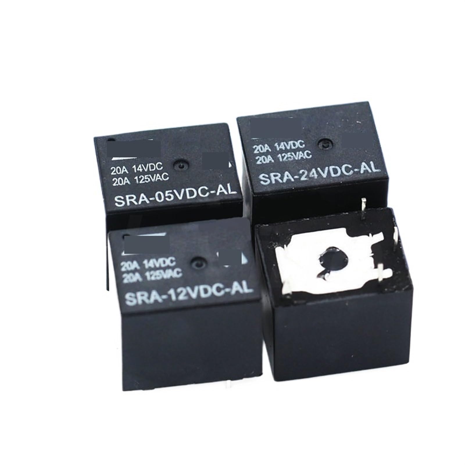 Relé de potencia 12V SRA-12VDC-CL micro relé 20A de 5 pines para circuitos electrónicos pack 5 3