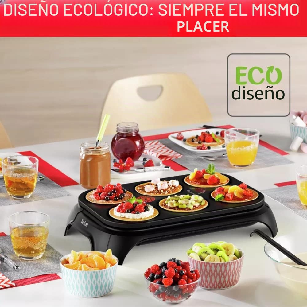 Crepera eléctrica Tefal Eco Crep'Party PY55E810 1000 W Negro