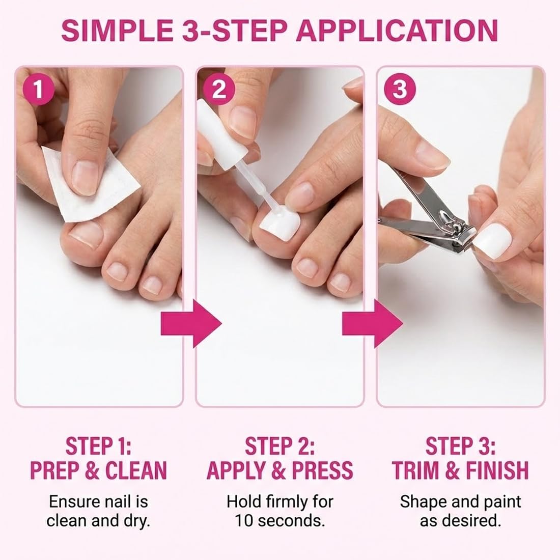 KAHZOR 120 pezzi Unghie Finte Corte Bianche per Piedi, con etichette adesive, Quadrate Opache, Copertura Completa, Press on Nail, Colla per Finte, Gel Unghie Adesive (bianco) - 5