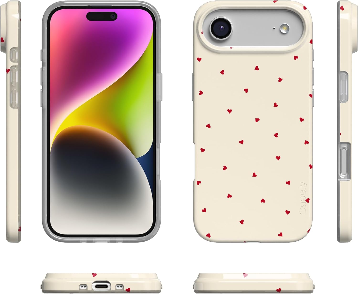 Casely iPhone 17 Air Case | Be Mine | Tiny Hearts | Compatible with MagSafe | Classic Ultra Slim Design