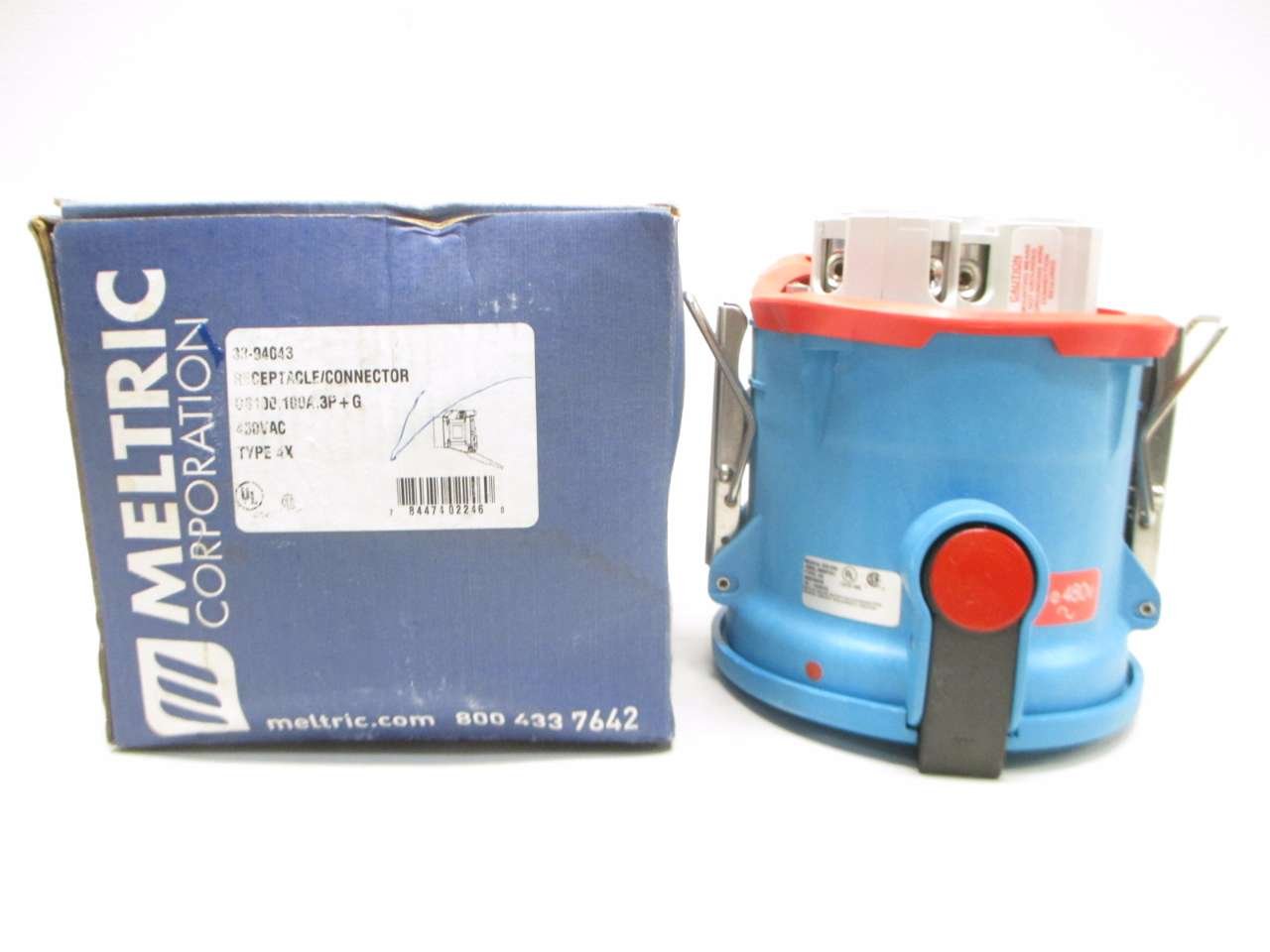 NEW MELTRIC 33-94043 DS100 RECEPTACLE CONNECTOR 480V-AC 100A AMP D515814