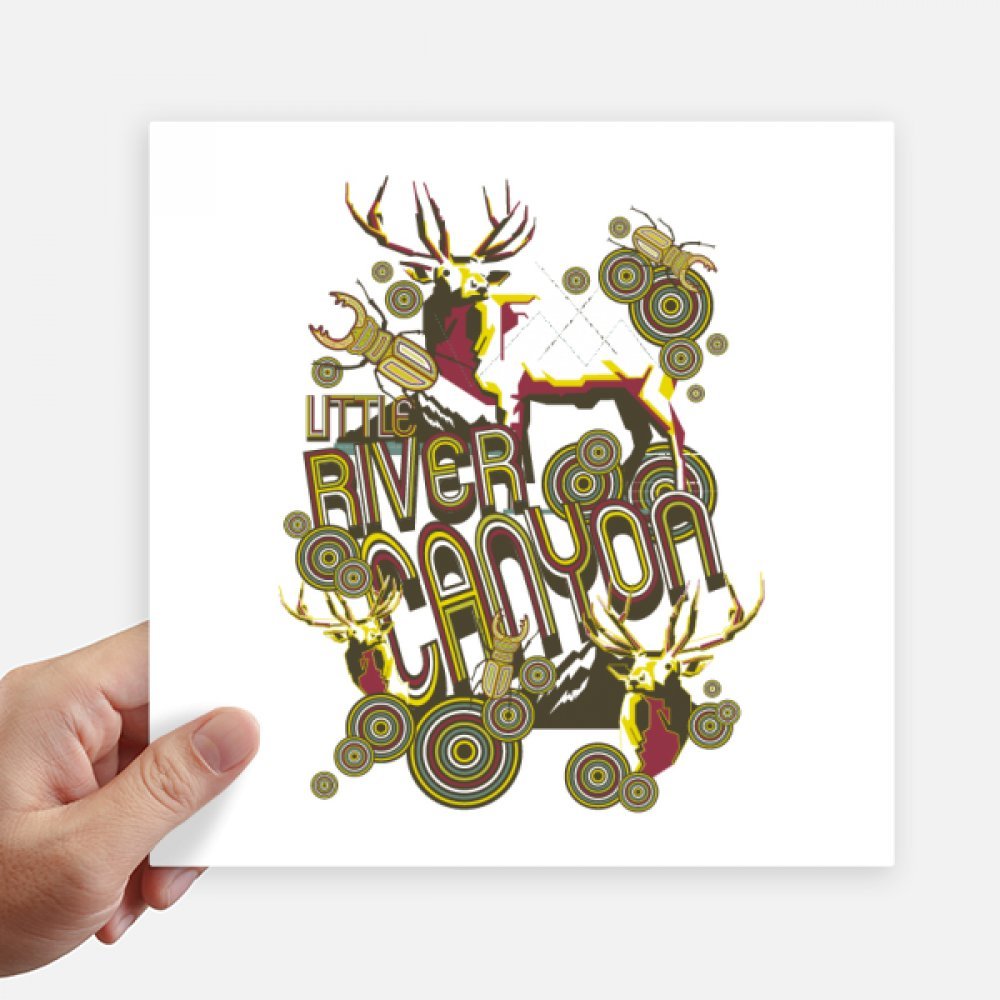 Stickers cuadrados de animales vinilo decorativo pared pack de 4 adhesivos 20cm