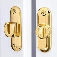 Vista 6 de Pestillos de puerta de granero dorados de 90/180°, cerradura de puerta de ángulo recto, pestillo abatible de aleación de zinc para gabinetes