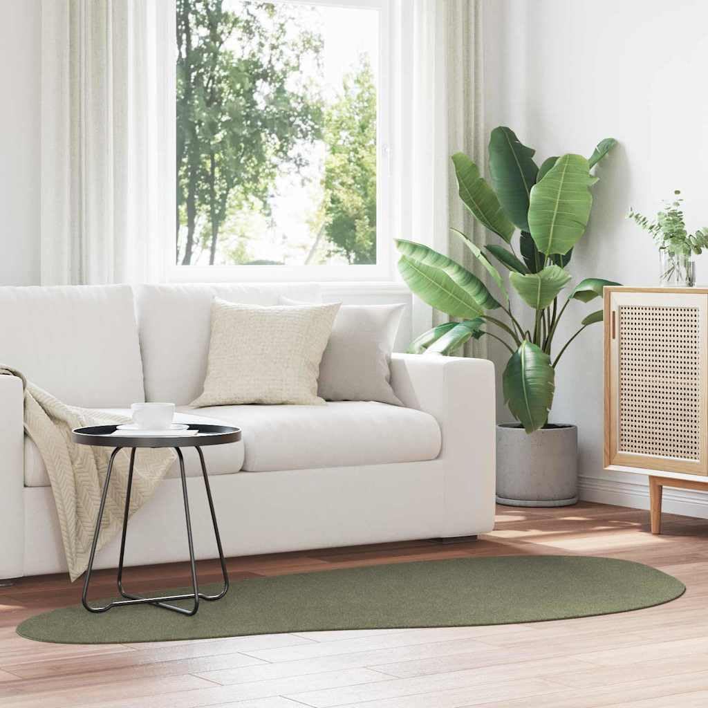 HUARTE dywan obszarowy leśna zieleń, 100 x 200 cm, poliester, antypoślizgowy, składany, można prać w pralce, do sypialni, salonu, korytarza, miękki i trwały