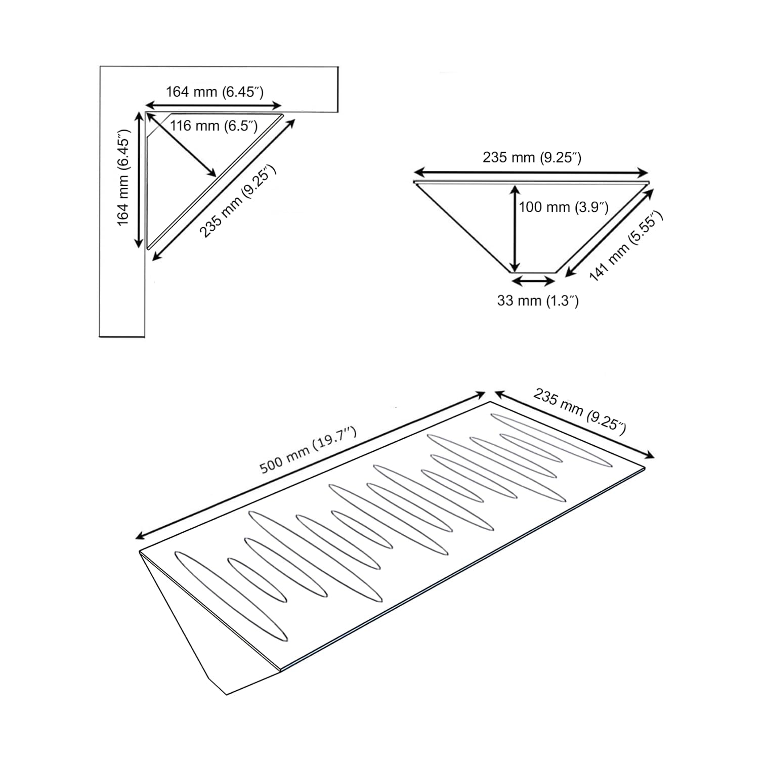 Kit de 3 mini pièges à basses « PULSE-mini » et d'un piège à basses cubique « TRICUB-PULSE » | Mousse acoustique avec plaque HDF laminée perforée | Couleur : (Noir, PULSE-m+cubPuls)