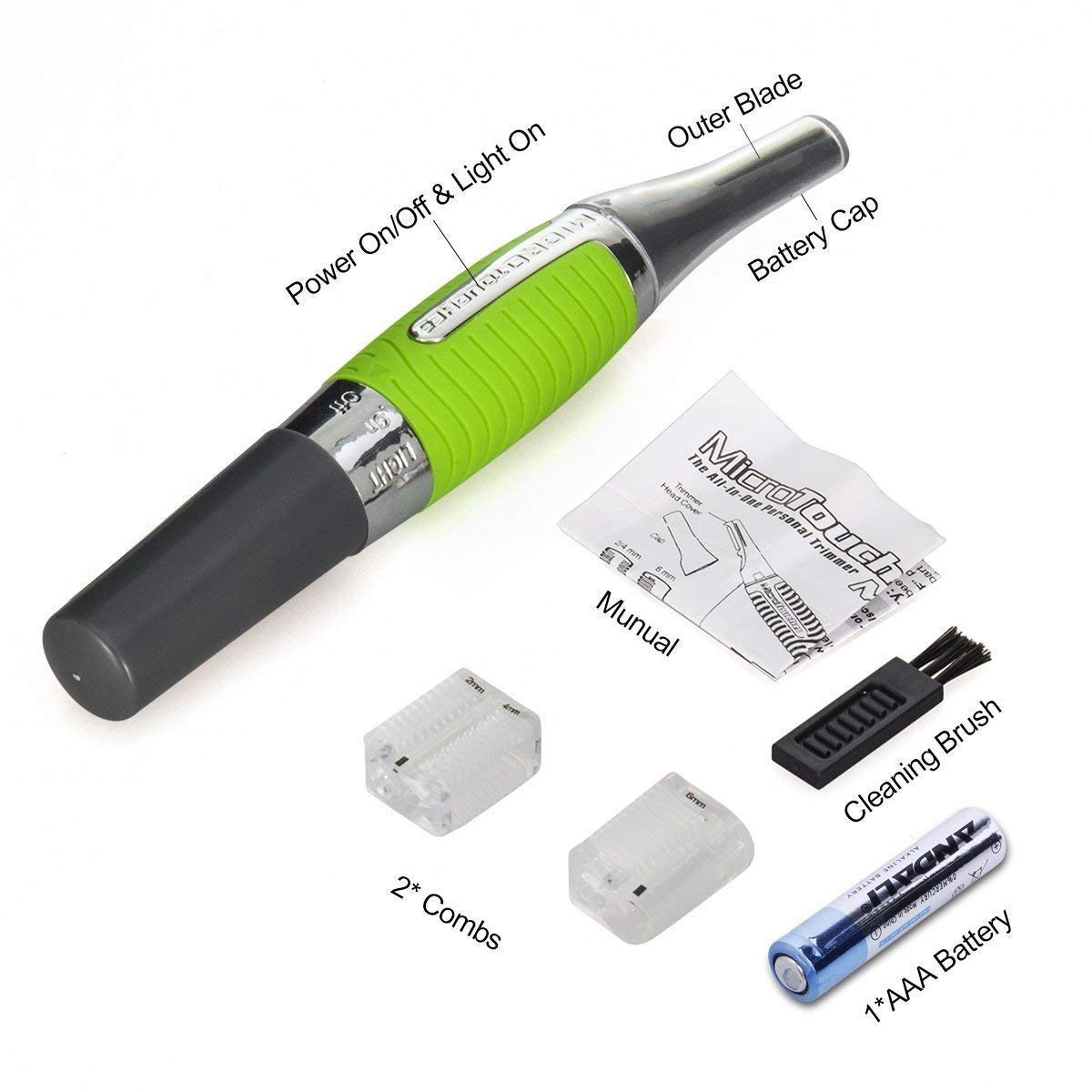 ADICTUM Personal Health Care at One Place Hair Removal Shaver Clipper for Men and Women with Built-In LED Light Touches Ear Nose Neck Eyebrow Trimmer (Multicolour) 2