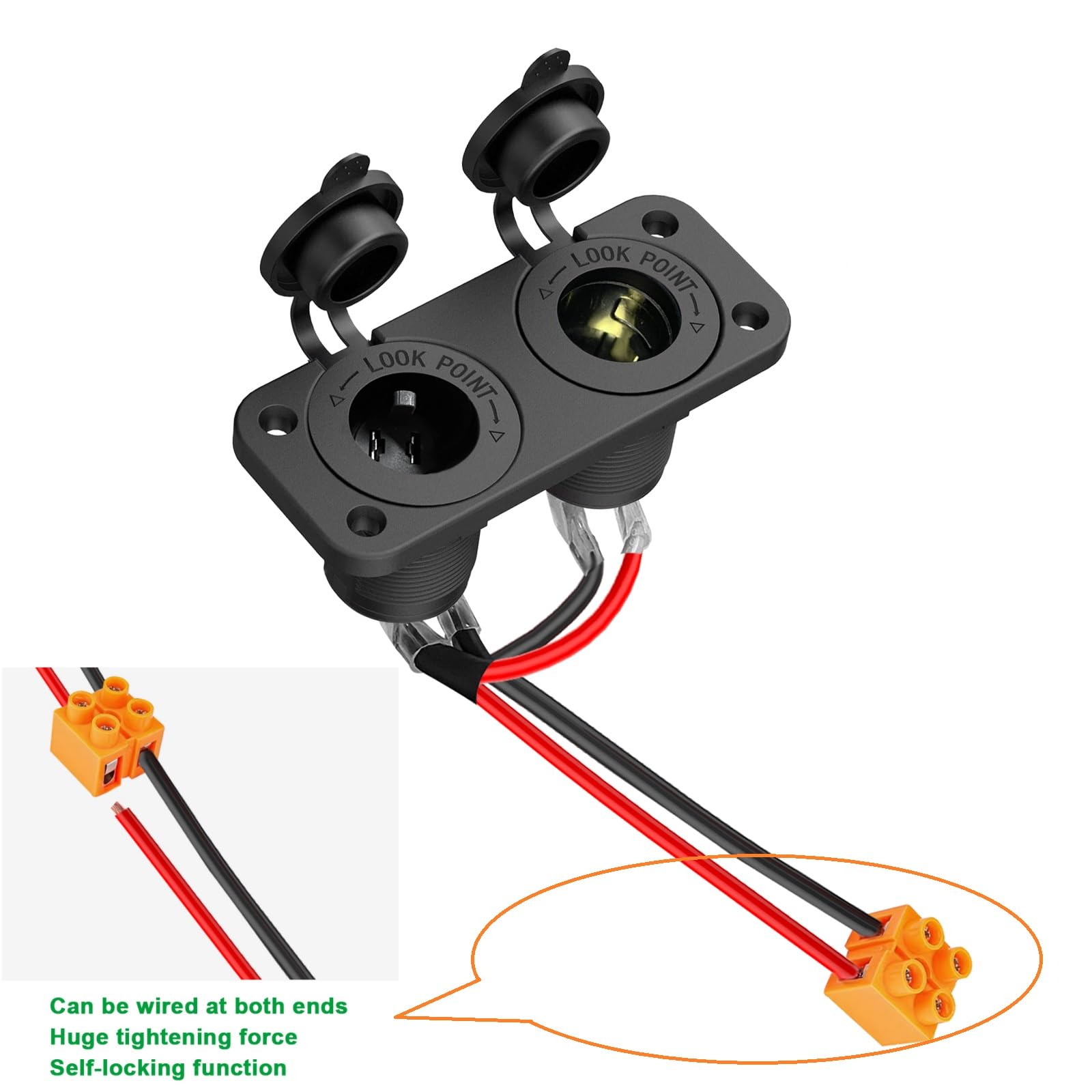 Amazon.com: HWK-DC Hardwiring Kit -12V Power Outlet-Cigarette-Lighter- Adapter :For 12 Volt Refrigerator Cigarette Lighter Socket Car Marine  Motorcycle ATV RV Power Outlet Socket Receptacle 12V Plug : Home & Kitchen