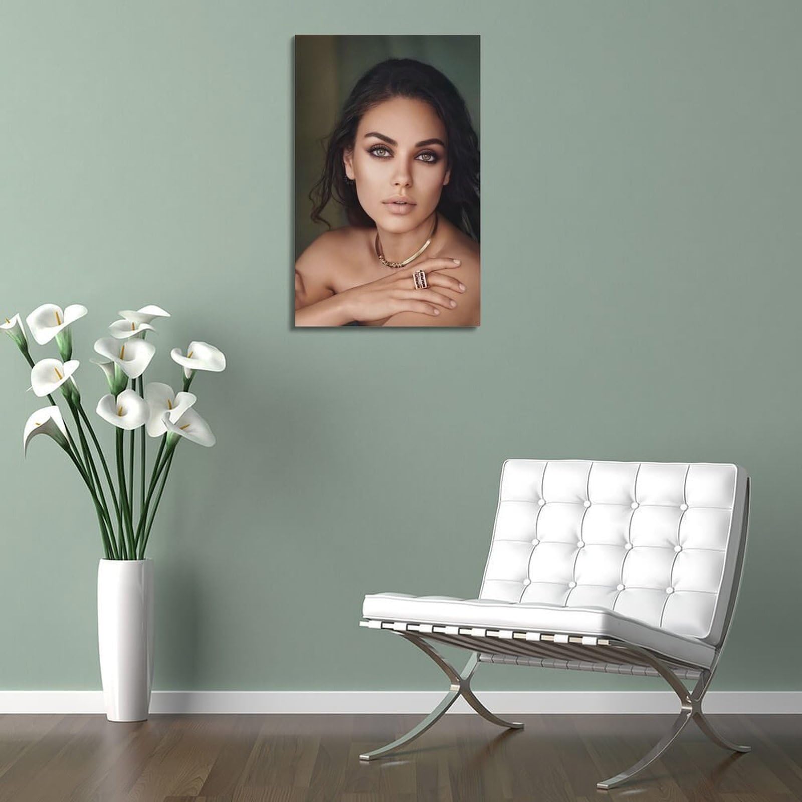 ZaLiX Poster Sexy Mila Kunis - Impression Artistique Sur Toile Pour Chambre à Coucher - 60 X 90 Cm - Style Cadre