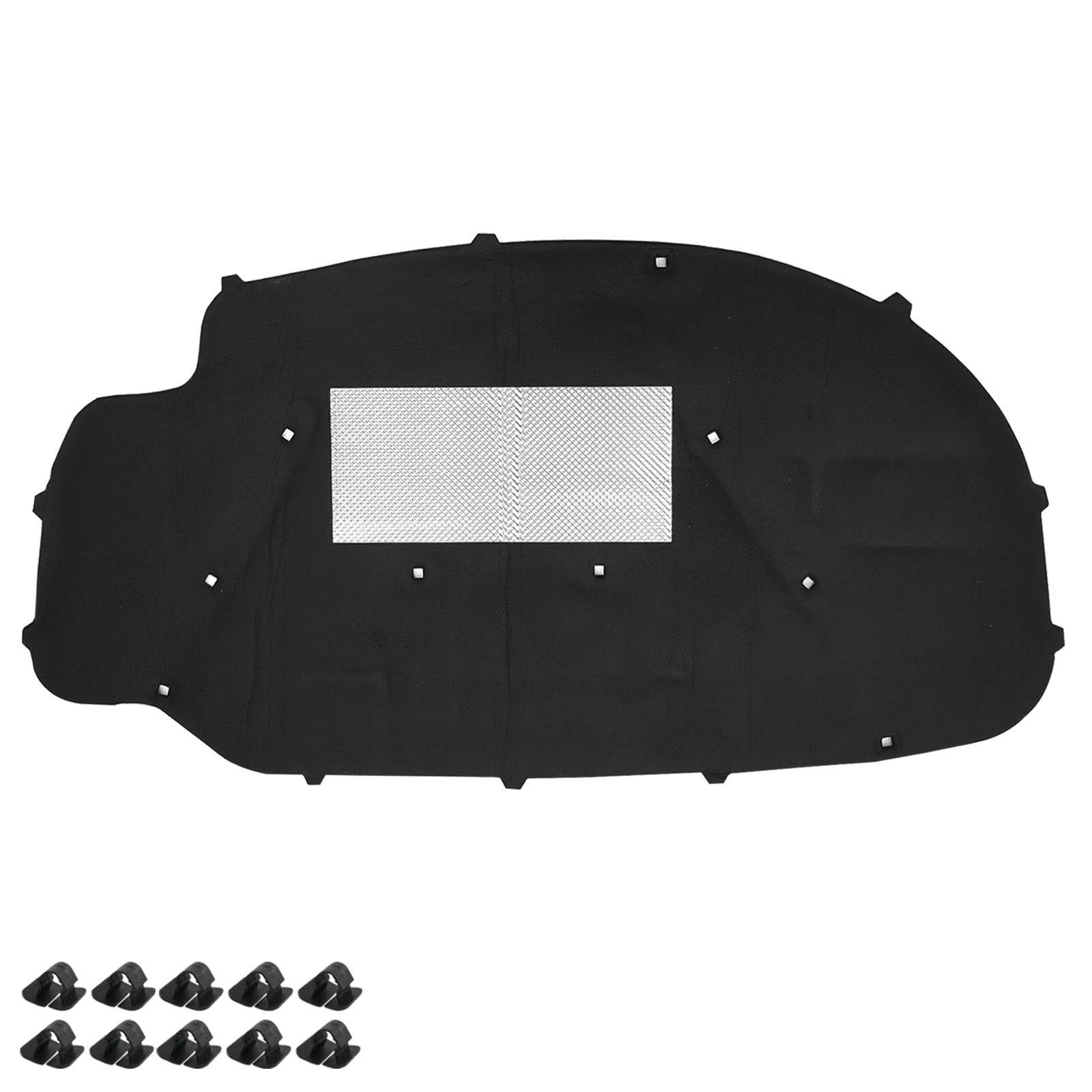 Insulation Pad Compatible with VW for Golf 5 Front Hood Sound Insulation Mat Bonnet Noise Deadener Pad Soundproof Black Shield Thermal Heat Anti-Noise Heat Insulation Mat