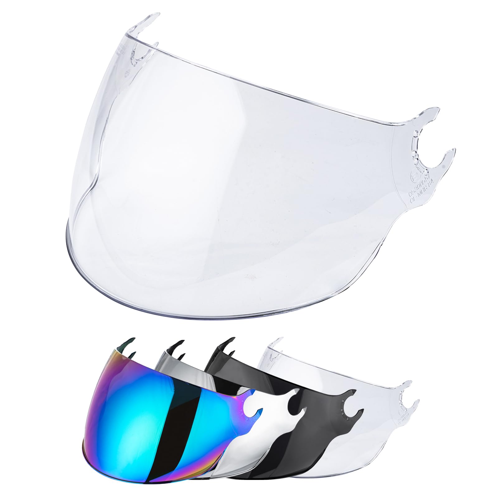 VCOROS Visiera Casco Moto Solo per OF562/AIRFLOW,Casco Parabrezza Moto Visiera a Lente Integrale,Protezione per Il Vento del Motociclo,Non incompatibile con LS2 Airflow II