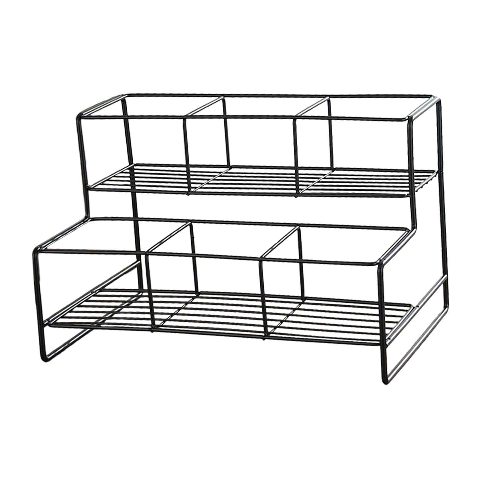 Étagère à Sirops, étagère à épices – Montage et Nettoyage Faciles, Pratique et de Haute Qualité – Idéale pour Les à Café et Les de Cuisine, Grilles à Double
