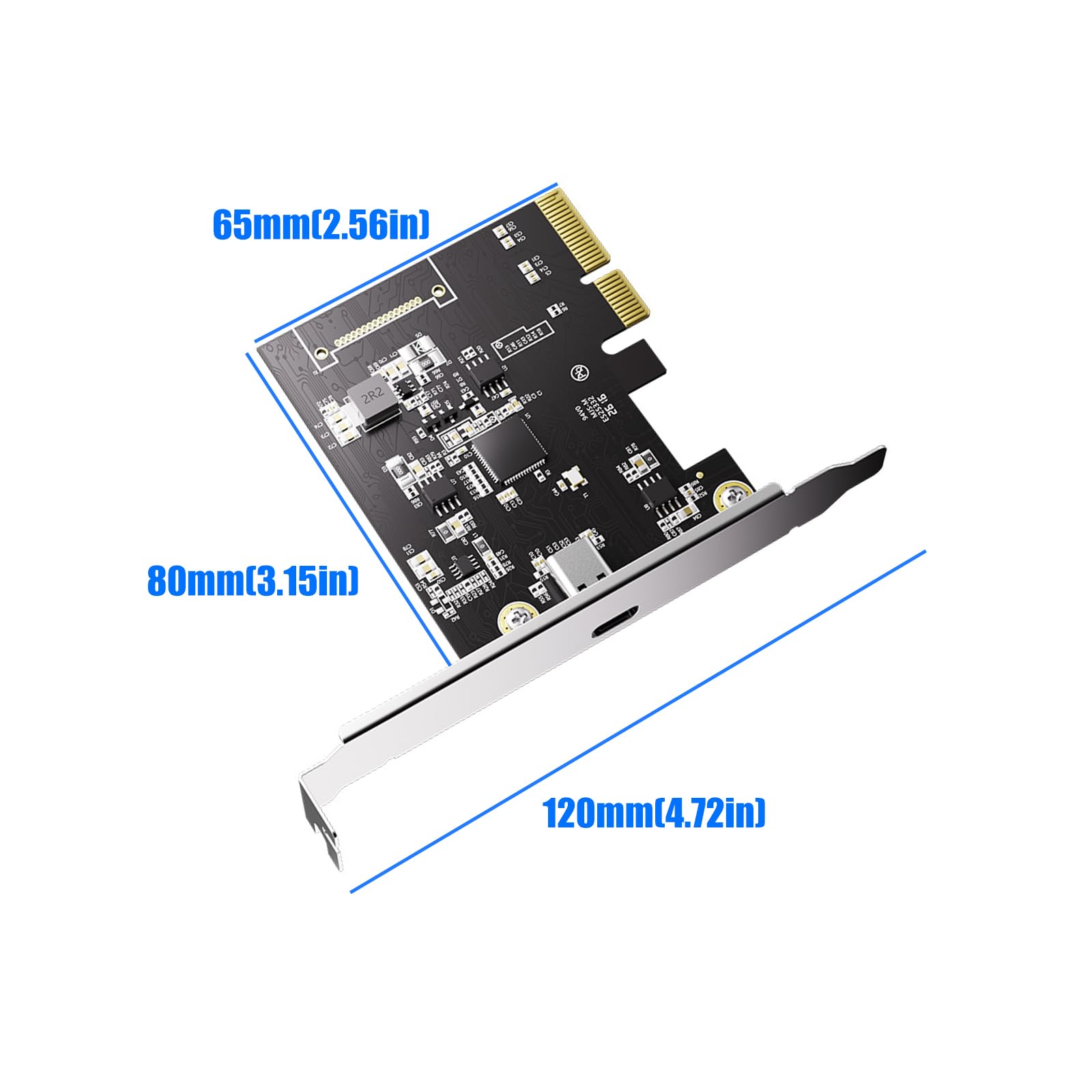 Plug And Play Scheda Adattatore PCIe 4X a USB Type C 3.2 Gen 2 per trasferimento Dati Alte Prestazioni Scheda espansione USB C velocità