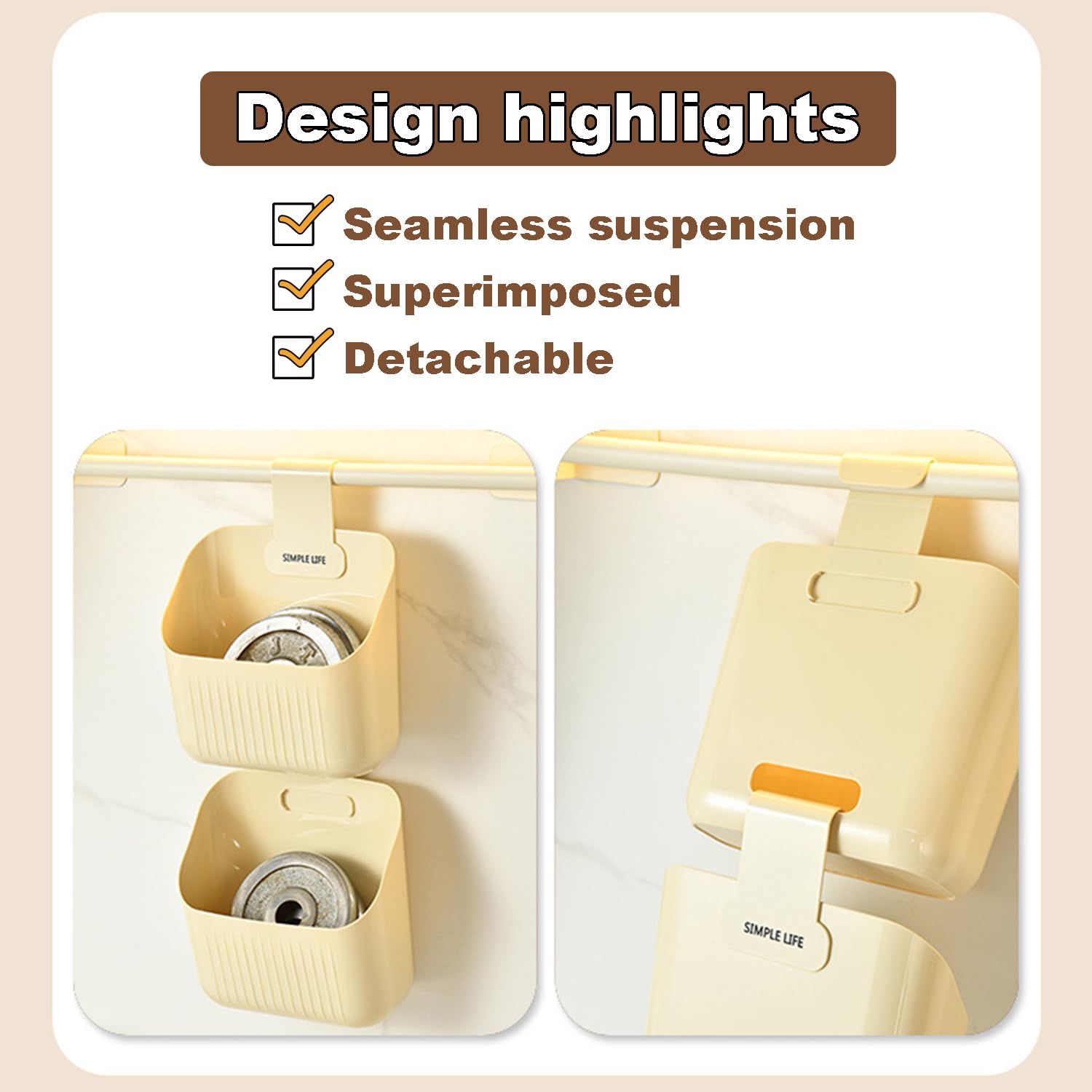 Portabicchieri Appendibili 2pcs - 20x10x10cm, Per Carrelli, Cucina O Ufficio - Foto 6