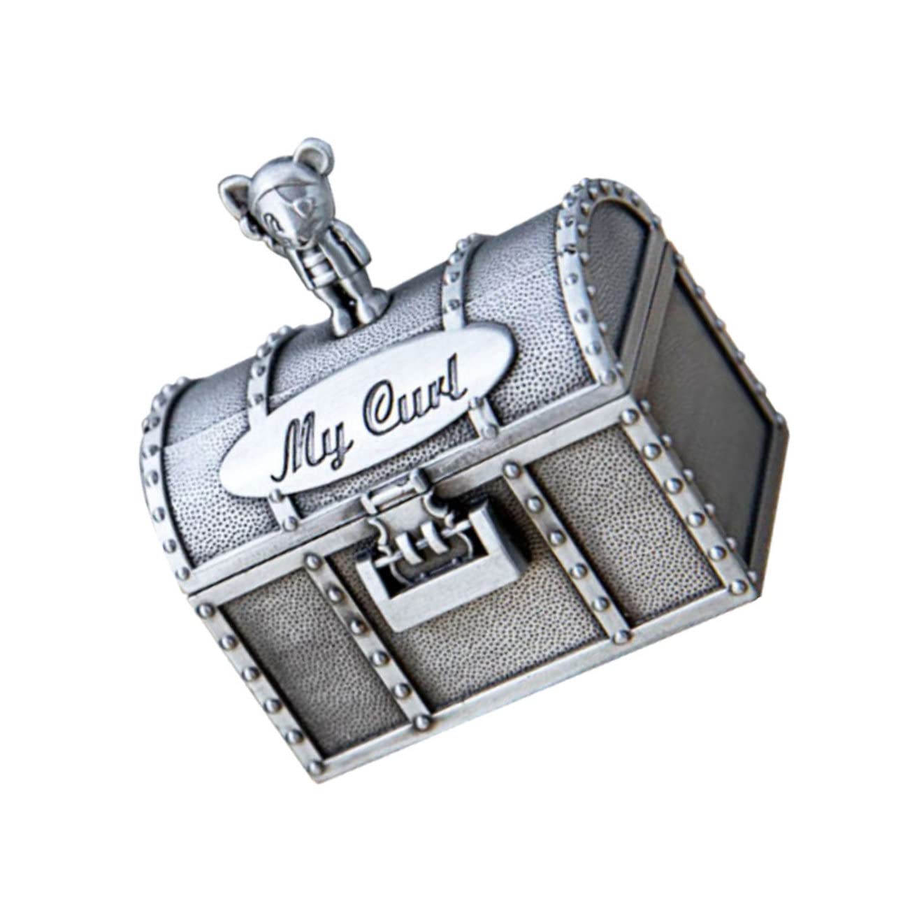 Toddmomy Metal Baby Tooth Boxes 2pcs Baby Keepsake Box for Boys and Girls Portable Craftsmanship