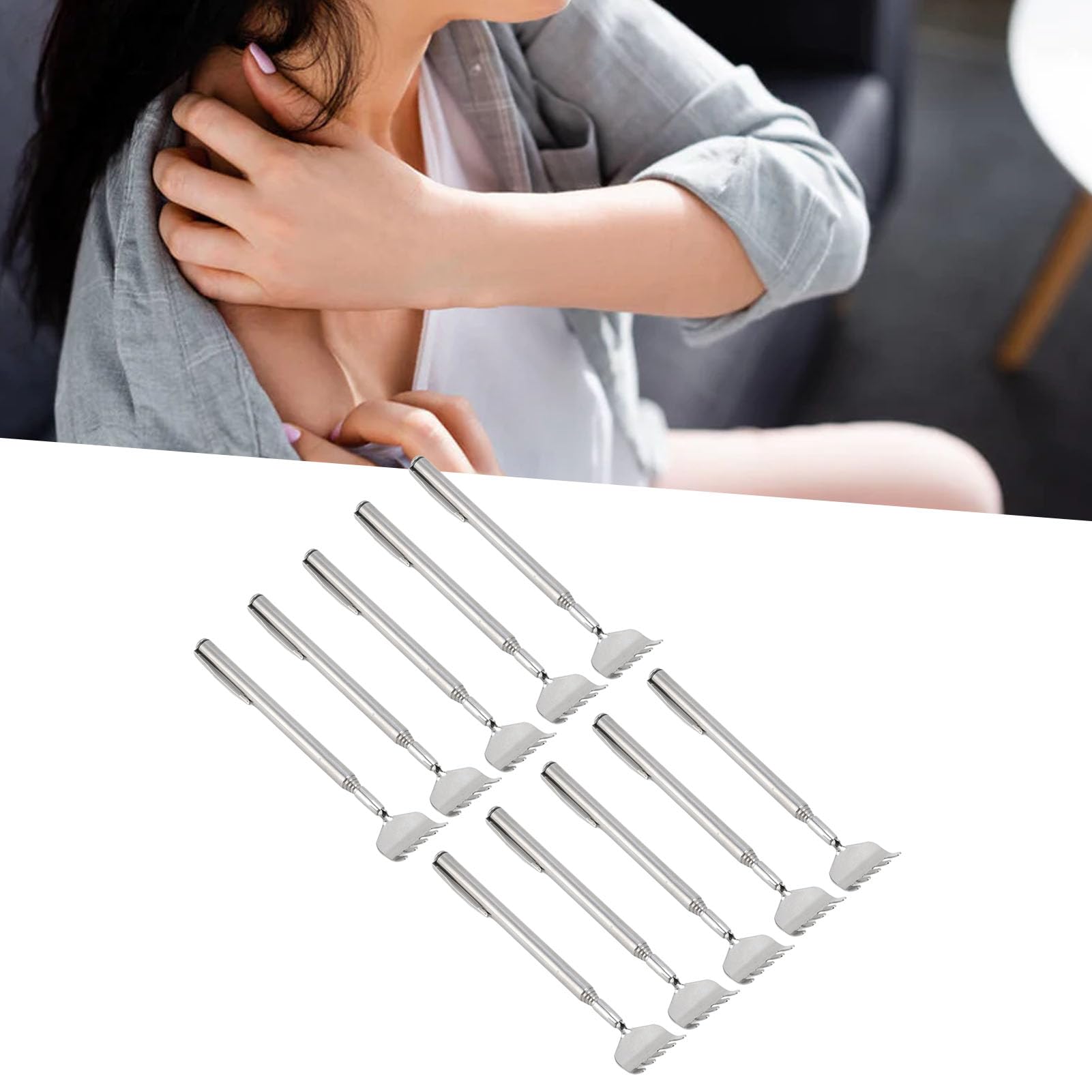 Back Scratcher, wysuwany Back Scratcher 10 szt. Praktyczny mini przenośny Ekologiczny, aby złagodzić swędzenie pleców