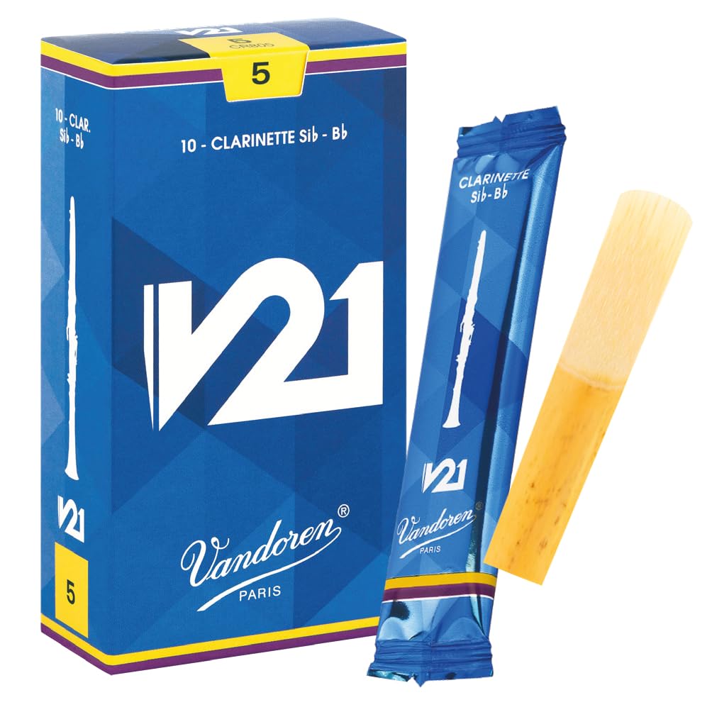 Vandoren V21 Bb clarinet reeds, box of 10 - Strength 5