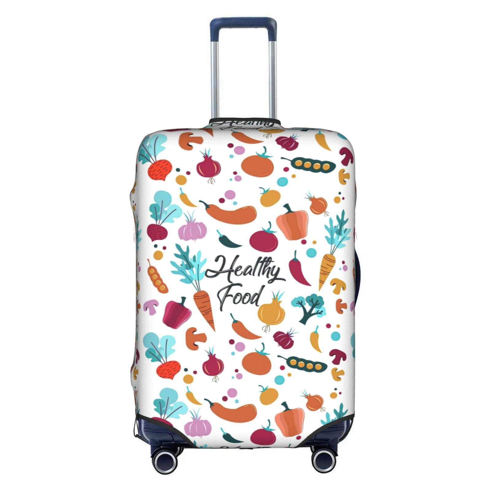 Housse de protection valise voyage polyester lavable blanche Medium M - 7
