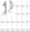 20 PCS Action Figure Display Stand, Assembly Action Figure Display Holder Base with 2pcs Screwdriver, Clear Action Figure Stand Doll Accessories Compatible with Gundam Hg/Rg 1/144 (Round)