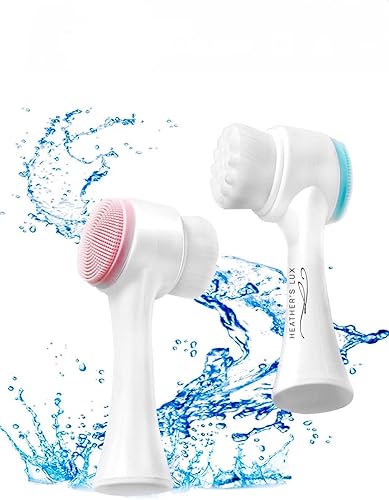 HEATHER'S LUX Cepillo de limpieza facial, cepillo para el cuidado de la piel, cerdas suaves y limpiador facial de silicona. ExfoliaciĂłn profunda de HEATHER'S LUX Cepillo de limpieza facial, cepillo para el cuidado de la piel, cerdas suaves y limpiador facial de silicona. ExfoliaciĂłn profunda de