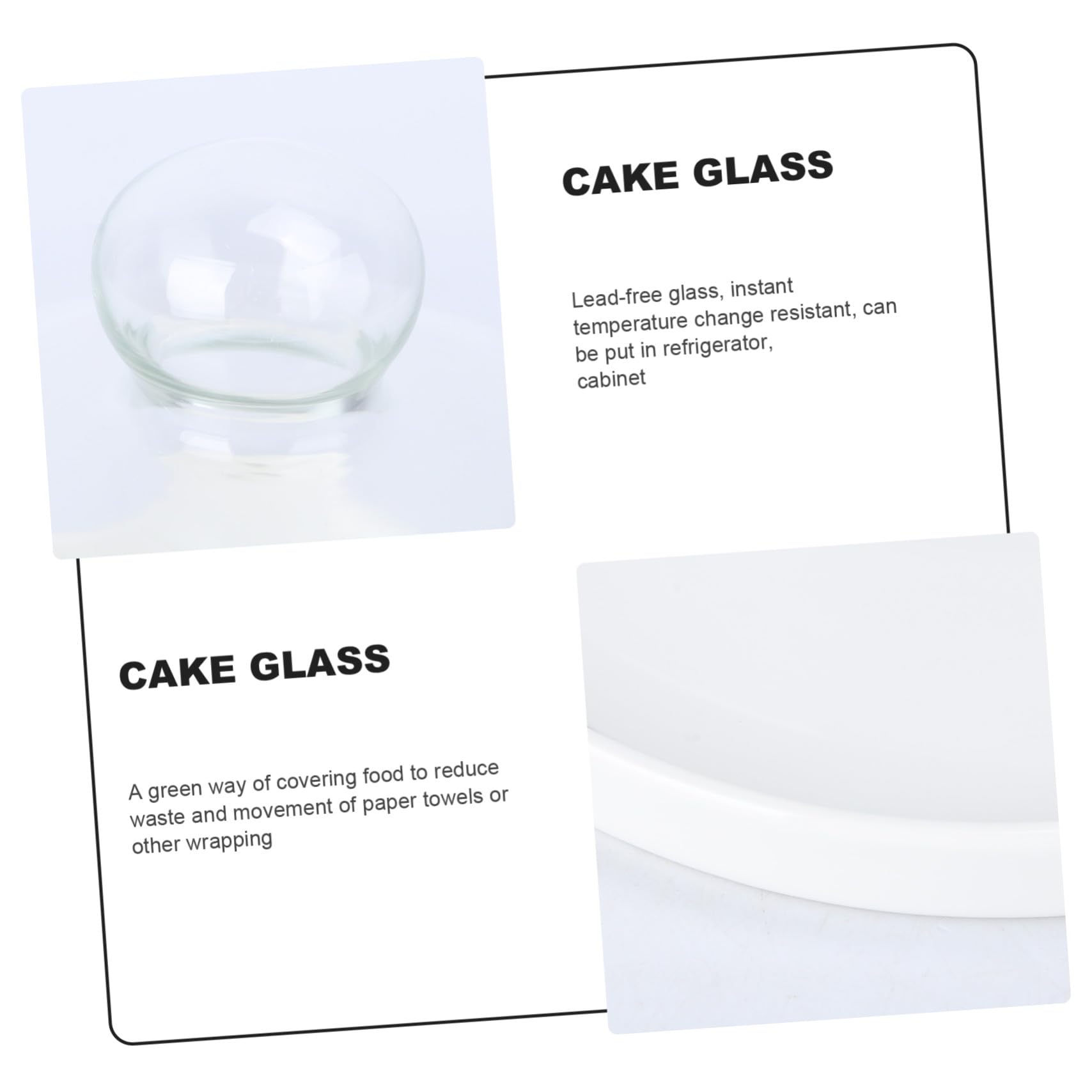Transparente para Bandeja de Alimentos Tapa Redonda para Pasteles Resistente Cambios Térmicos para Lavavajillas y Refrigerador para Proteger Postres y Snacks