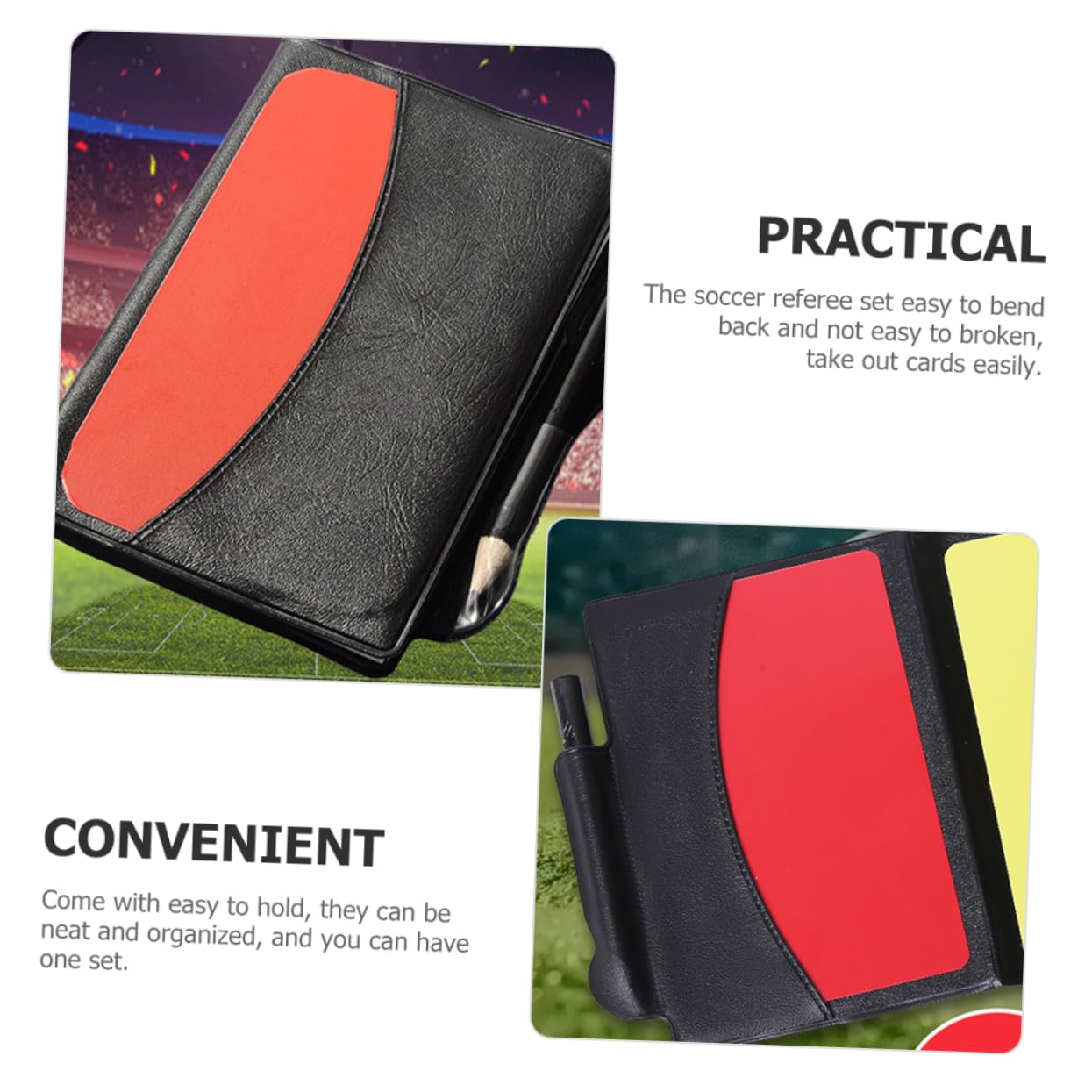 Gogogmee Football Supply Red Yellow Cards Set Referee Kit for Sports Basketball Soccer