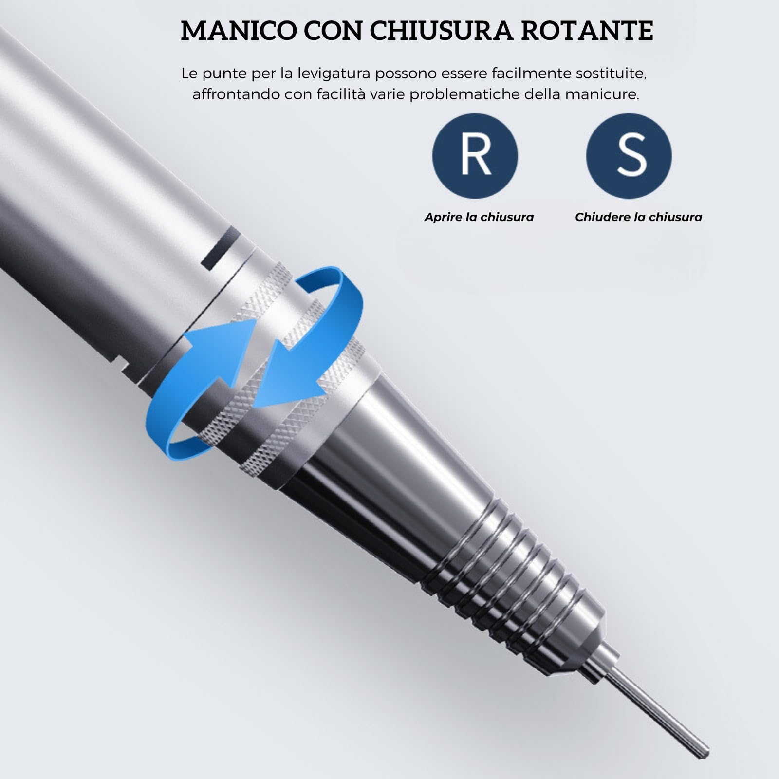 VOLTIX Fresa per Unghie Professionale 35000 Giri, Set Manicure Elettrico con Pedale e 6 Fresa, Lima Elettrica per Unghie in Gel e Acriliche, Nail Drill, Macchina Manicure e Pedicure