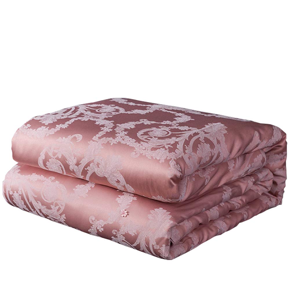 Summer Mulberry Silk Comforter Silk Duvet Silk Quilt Modal Cover Silk Filled Comforter Blanket Coverlet Bedspread Rose Full, full bed set (Dou Sha King(87"x94"))