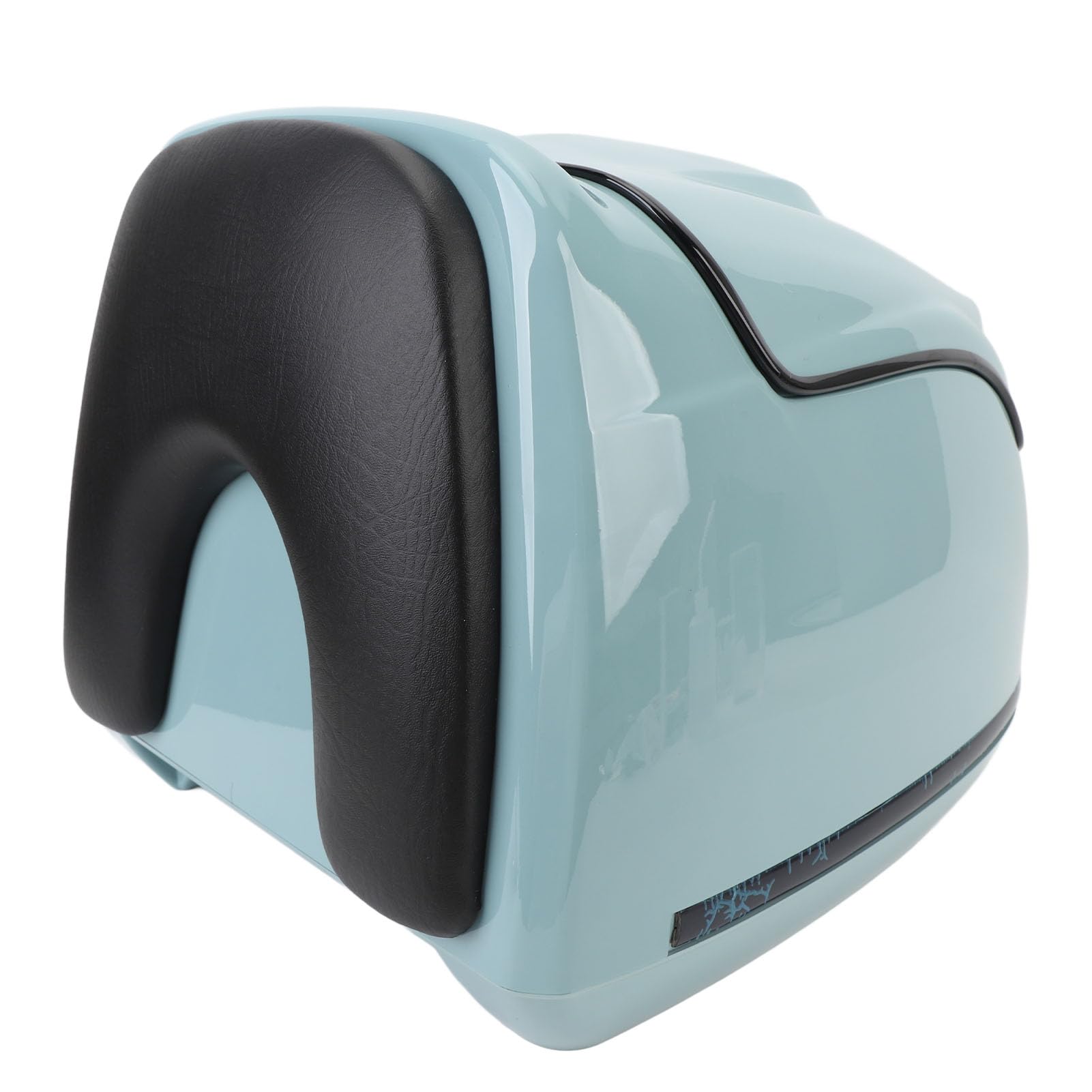 Pongnas Top Case Moto Rétro 38L pour Scooters et Motos Électriques Boîte de Rangement Arrière Facile Cyan Compatible avec Valise Transport Supérieure