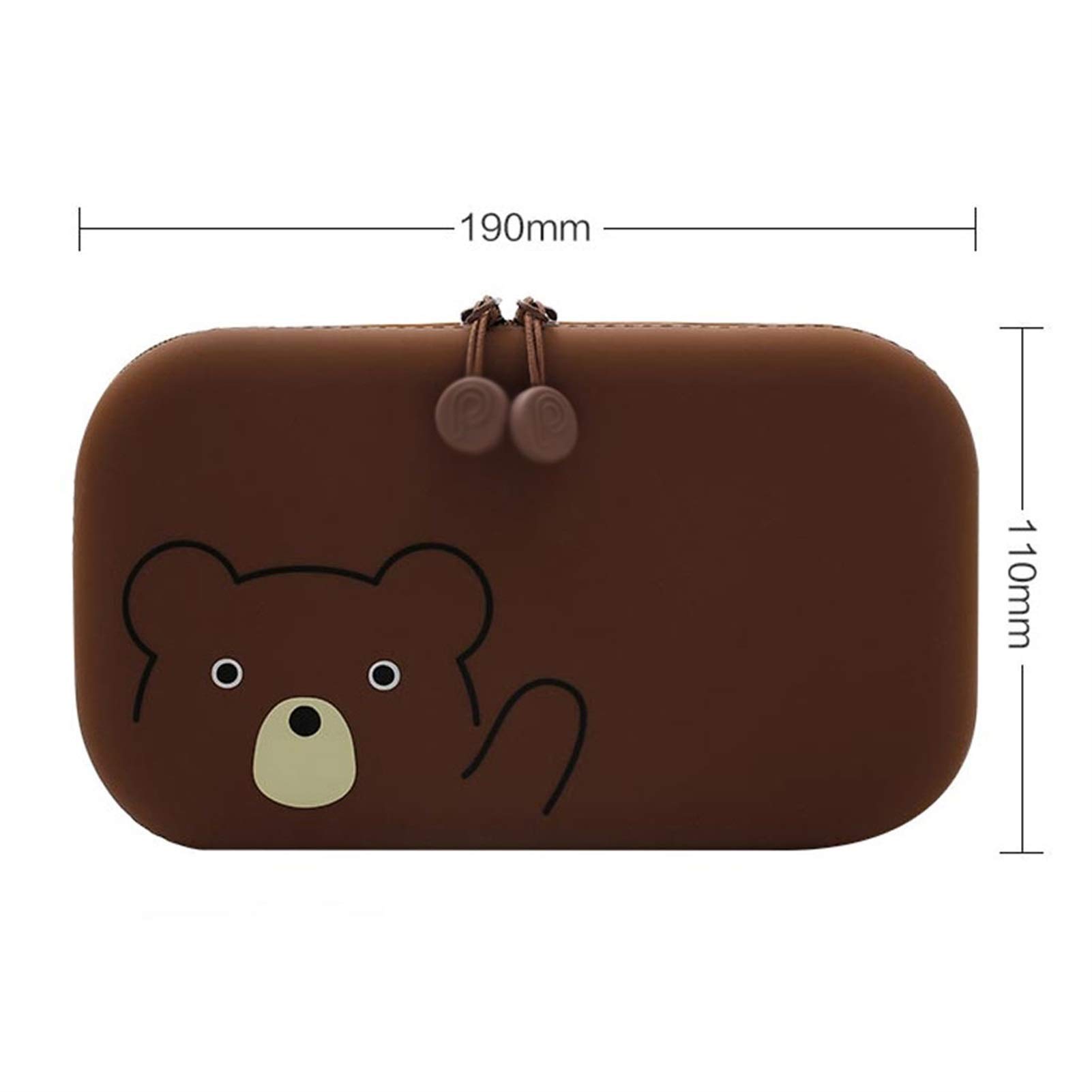 Niedliche Cartoon-Silikon-Bleistift-Fall-Student-Briefpapier-Tasche Einfache Große Kapazität Kreative Bleistiftkoffer Männer und Frauen Stift Tasche Mäppchen ​Federmäppchen (Color : C)