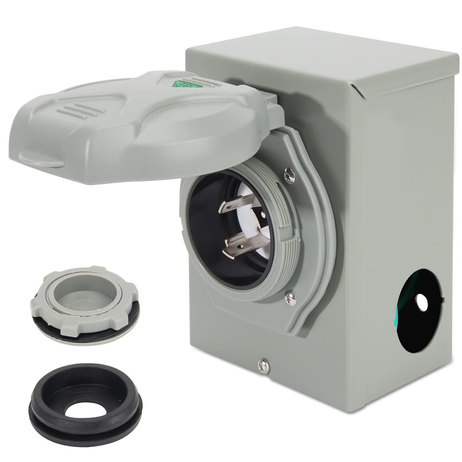 OPL5 30Amp Generator Power Inlet Box with Pre Punched Detachable ...