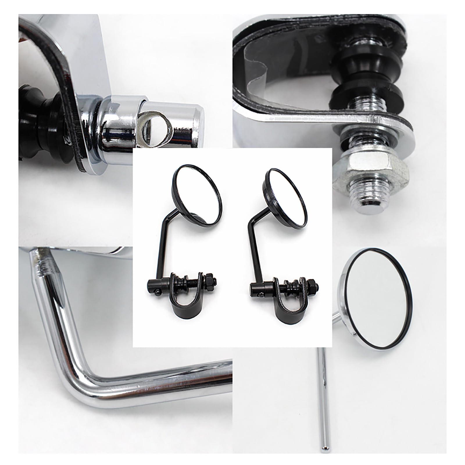 Amazon.co.jp: バイク用 ミラー ハンドルクランプ クランプミラー