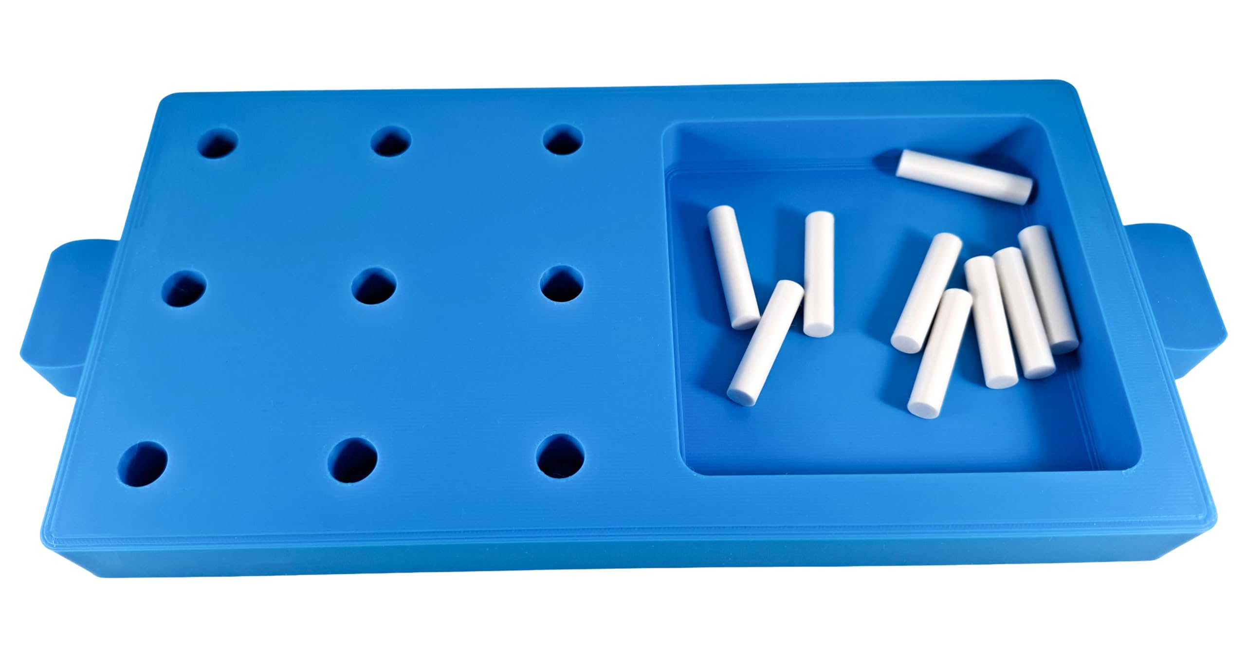 Zrównoważona plastikowa deska 9-pinowa do terapii zajęciowej, zestaw testowy do testowania nine hole peg test (9HPT) do poprawy zręczności palców, test umiejętności