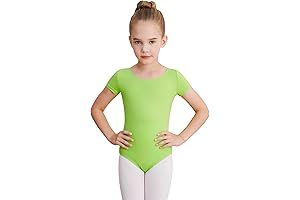 Girls Dance Leotard: A Vibrant Green for Energetic Performances