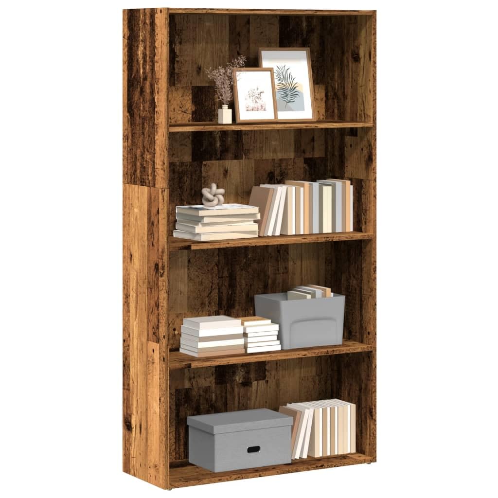 Generisch Bücherregal Altholz-Optik 80x30x152 cm Holzwerkstoff,Möbel,Regalsysteme,Bücherregale Bücherschränke-857947