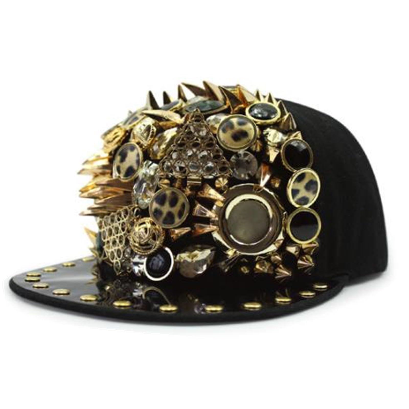 Gorra de Béisbol Gorra de Visera Plana Punk Hip-Hop béisbol lengüeta Informal para Deportes de Golf