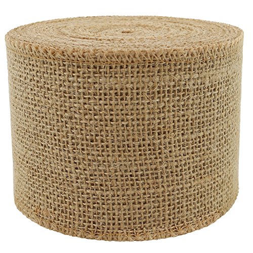 3 Inches Wide Burlap Fabric Craft Ribbon on Spool - 10 Yards