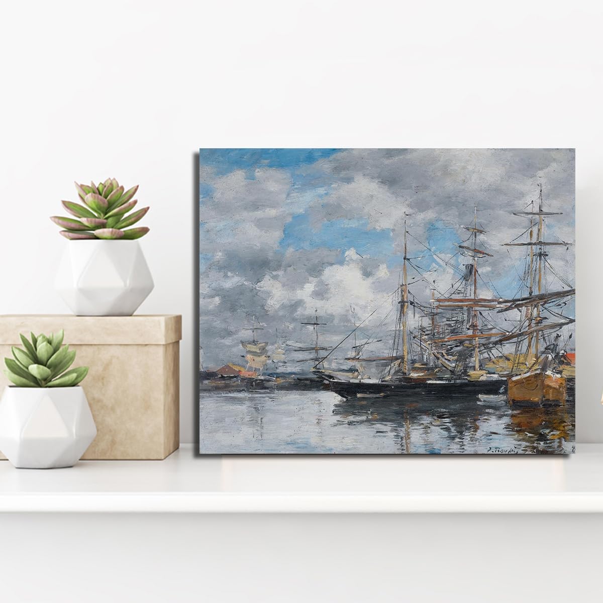 CHERHERART Deauville port druk na płótnie słynne obrazy plakaty artystyczne widok na morze obraz ścienny do salonu domowego biura dekoracja do gabinetu 65 x 85 cm
