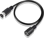 MIDI Extension Cable DIN 5 Pin Male to Female Audio Adapter Cable for MIDI Keyboard Synthesizer, Organ, Electric Piano, MIDI Guitar(50 cm)