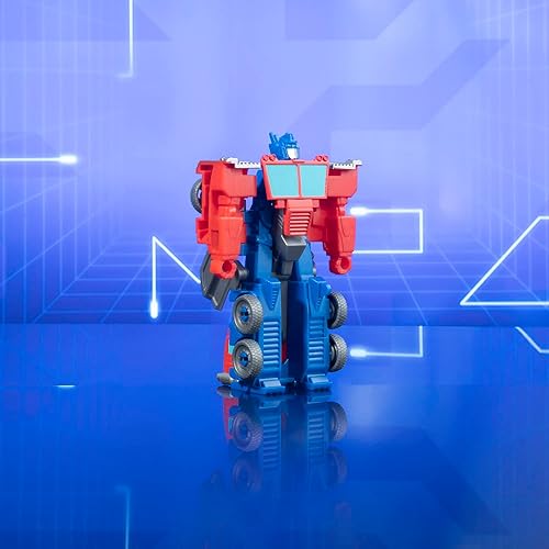 Miniatura 7 de Transformers Juguetes EarthSpark - Figura de acción de 1 paso con cambiador de tapa Optimus Prime de 4 pulgadas, juguetes robot para edades de 6