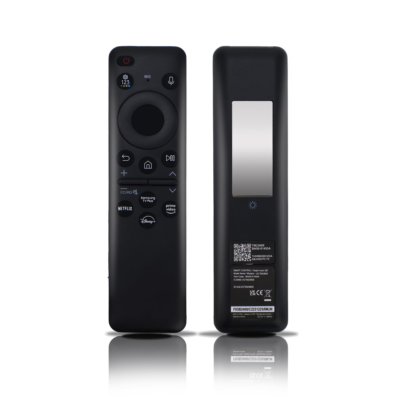 BN59-01455A Voice Remote Control, BN59-01455A Remote Control Compatible with Samsung Smart TV QLED TV Series S95C, LS03D, QN50, QN55, QN60, QN65, QN70