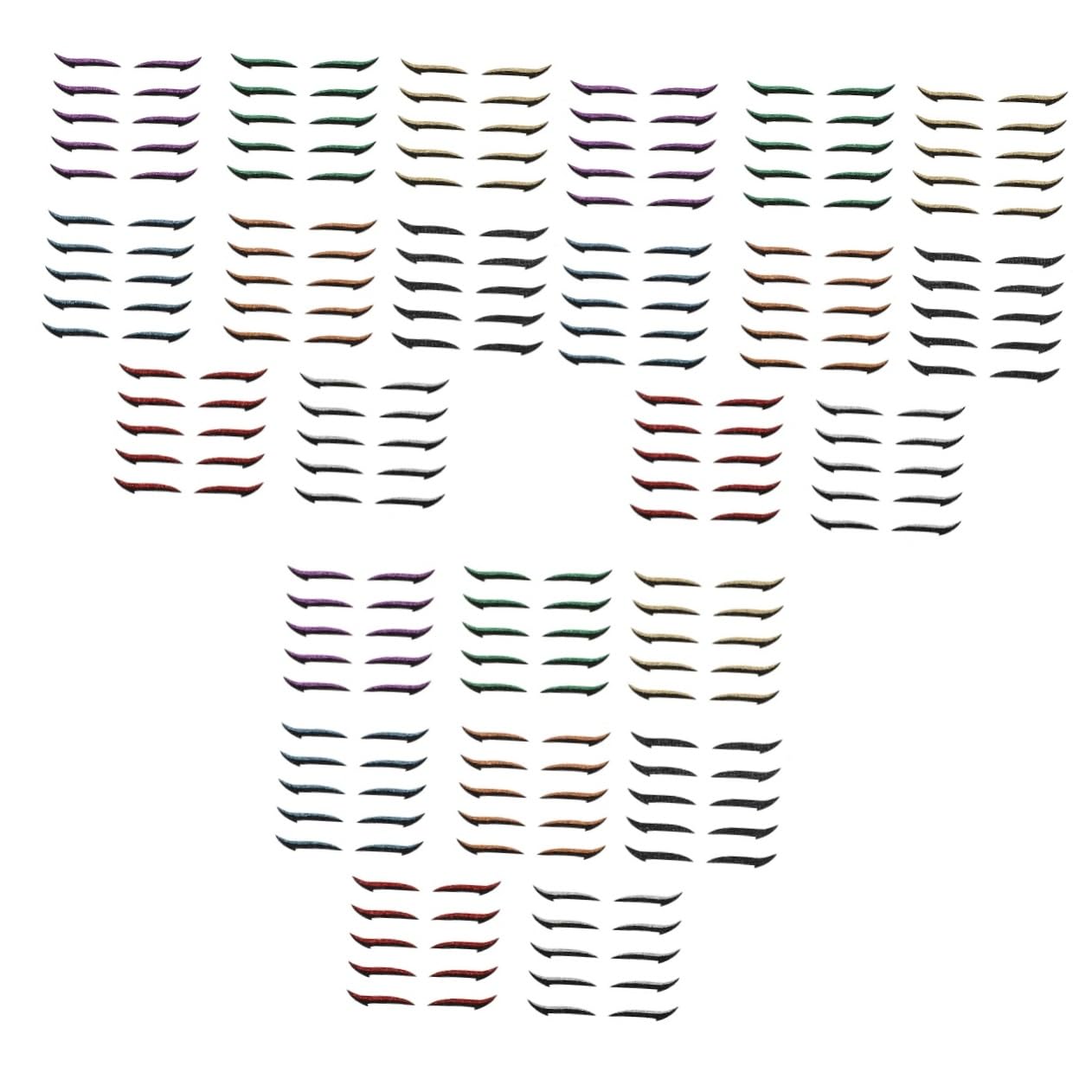 FRCOLOR 120 Pares Delineador De Ojos Pegatinas De Calcomanías Resplandecer Pegatinas Delineador Adhesivo Herramientas De Maquillaje De Ojos Flash Línea El Plastico